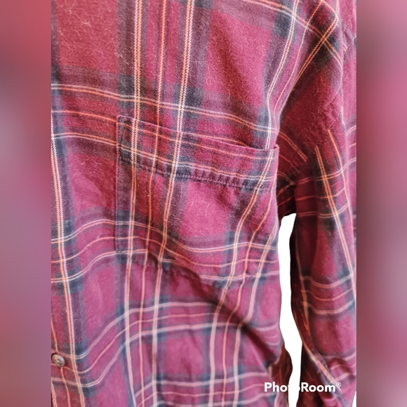 Vintage Viyella Cotton & Wool Blend Button Down Checker Plaid Shirt - Picture 4 of 7